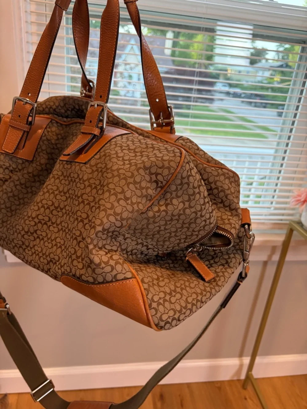 RARE Coach Signature Transatlantic Weekender Duffle Bag - Picture 15 of 16